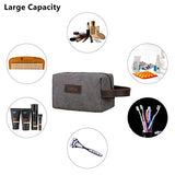On Sale - S-Zone Canvas Travel Toiletry Bag Shaving Dopp Kit Cosmetic Makeup Bag (Gray)