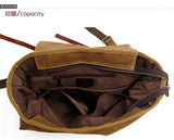 New, retro, trend, personality, oil wax waterproof, canvas bag, travel backpack, B0034