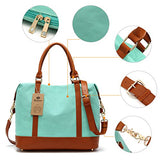 Women Ladies Canvas Travel Weekender Bag Overnight Carry-on Tote Shoulder Bag Duffel in Trolley