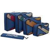 BAGAIL 4 Set Packing Cubes,Travel Luggage Packing Organizers with Laundry Bag Navy