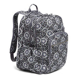 Vera Bradley Iconic XL Campus Backpack, Signature Cotton, Charcoal Medallion