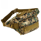 Military Fanny Pack Tactical Waist Bag Pack Waterproof Hip Belt Bag Pouch for Hiking (Jungle camo)
