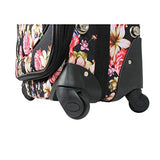 World Traveler Flower Bloom 4-Piece Rolling Expandable Spinner Luggage Set, Floral