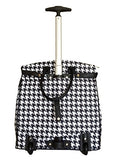 Trendy Flyer Computer/Laptop Rolling Bag 2 Wheel Case Houndstooth Black