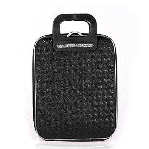Murano Weaved Bombata Briefcase by Fabio Guidoni - Black / 11 inch