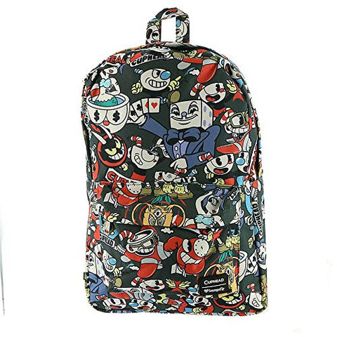 Loungefly x Cuphead Character Print Nylon Backpack (One Size, Multi)