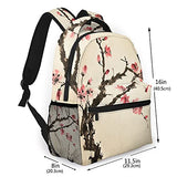 Casual Backpack,Traditional Chinese Paint Of Figural Tre,Business Daypack Schoolbag For Men Women Teen 16"X11.5"