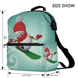Colourlife Snowman Snowboarding Stylish Casual Shoulder Backpacks Laptop School Bags Travel