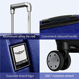 FOCHIER F Hard Shell Luggage 3 Piece Set with Spinner Wheels, Expandable Lightweight Suitcase with TSA Lock 20 24 28 Inch, Blue