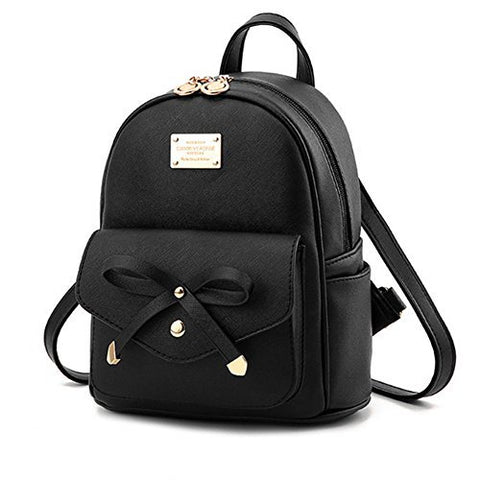 Cute Mini Leather Backpack Fashion Small Daypacks Purse For Girls And Women