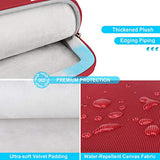 Lacdo 360° Protective Laptop Shoulder Bag Sleeve Case for 16 inch New MacBook Pro A2141 2019-2020, 15 Inch Old MacBook Pro 2016-2019, 15" Microsoft Surface Book 3 2, Dell XPS 15, Water Repellent, Red