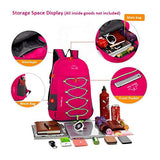 CLEVER BEES Outdoor Water Resistant Hiking Backpack, Fuchsia