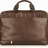 Knomo Luggage Men'S Knomo Brompton Classic Newbury Full Leather Single Zip Brief 15" Briefcase,