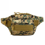 Military Fanny Pack Tactical Waist Bag Pack Waterproof Hip Belt Bag Pouch for Hiking (Jungle camo)