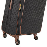Anne Klein 29" Expandable Softside Spinner Luggage, Black Quilted
