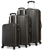 Travelcross Milano Luggage 3 Piece Lightweight Spinner Set (Black)