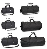 Everest Round Travel Duffel Bag, Black 30 Inch