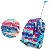 Hcc& Oversized Load Rolling School Backpack Unisex Usb Rechargeable Rolling Backpack -