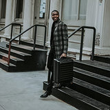 LEVEL8 Carry On Luggage, Road Runner 20-Inch Hardside Suitcase, Spinner Luggage with Front Pocket, Double TSA Locks - Black