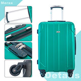 Merax 3 Piece P.E.T Luggage Set Eco-Friendly Light Weight Spinner Suitcase (Green)