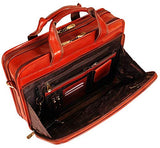Mancini Black Italian Leather Briefcase Laptop