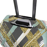 Suitcase Cover Gold Glitter Textured And Stripes Luggage Cover Travel Case Bag Protector for Kid Girls