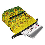 Colourlife Sunflowers Garden Stylish Casual Shoulder Backpacks Laptop School Bags Travel