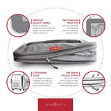 LeanTravel Compression Packing Cubes Luggage Organizers for Travel W/Double Zipper (3) Set (Grey)