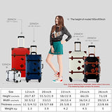 Unitravel Vintage Carry On Suitcase Spinner Duffle Pu Trunk Tsa Luggage With Strap