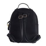 Damara Womens Shiny Snakeskin-Pattern Faux Leather Lines Large Backpack,Bronze