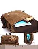 Aidonger Vintage Canvas Laptop Backpack School Backpack (Khaki)