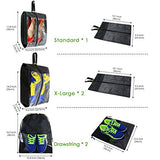 Travel-Accessories-Shoe-Bags Large Waterproof Shoes Bag Storage Bag Black 5 Pack