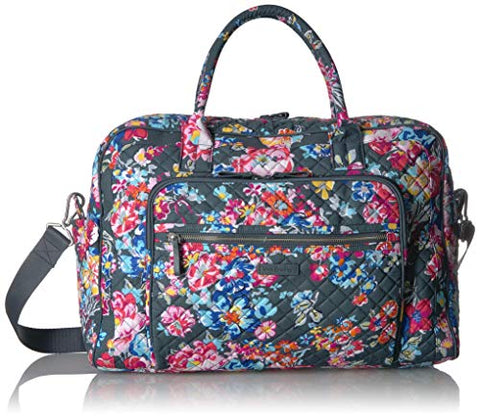Vera Bradley Iconic Weekender Travel Bag, Signature Cotton, pretty Posies