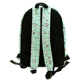 ABage Canvas Backpack Travel School Student Book Bags Daypacks, Light Green