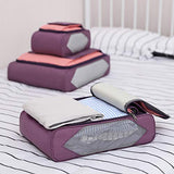 Large Packing Cubes, Gonex Business Travel Organizers 3PCs L+M+S Pink + Purple