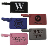 Monogrammed Luggage Tags - Engraved Personalized Custom Traveler Gift