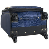 Aimee Kestenberg Women'S 20” Jacquard Python Printed Polyester Expandable 4-Wheel Carry-On Luggage,