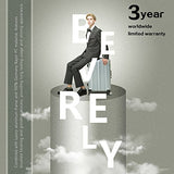 Coolife Luggage Aluminium Frame Suitcase with TSA Lock 100% PC (M(24in), Blue)