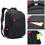 Scarleton Simple Polyester Backpack H203601 - Black