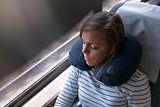 Lewis N. Clark On Air Adjustable And Inflatable Neck Pillow Perfect For Travel, Blue