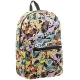 Bioworld Pokemon Eevee Evolution Toss Print Sublimated Backpack