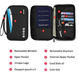 Defway Passport Wallet RFID Blocking Travel Organizer Bag, Family Passport Holder with ID Window