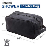 U.S. Army Star Military Canvas Shower Kit Travel Toiletry Bag Case in Black & White