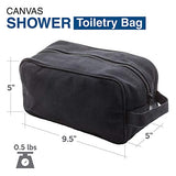 Punisher Skull Canvas Shower Kit Travel Toiletry Bag Case, Black & White