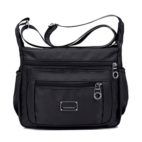 Nylon Crossbody Bags for Women with Pockets Waterproof Lightweight Shoulder Bag