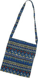 Zuzify Printed Cotton Canvas Shoulder Or Carry Tote Bag. Zuz0014 Os Blue
