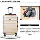Merax Travelhouse Luggage 3 Piece Expandable Spinner Set (Gold)