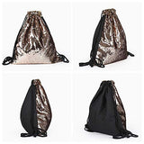Hakazhi Inc New Sequin Backpacks Glittering Shoulder Bling Bags Reversible Glitter Drawstring