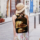 LORVIES Hedgehog Playing Violin School Bag for Student Bookbag Women Travel Backpack Casual Daypack Travel Hiking Camping