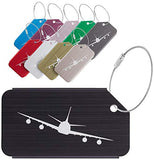 Travelambo Aluminum Luggage Tags & Bag Tags (mixed colors with prints 10 pcs set)
